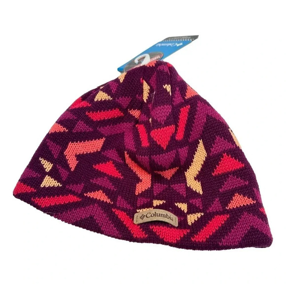 Columbia Winter Youth OS Beanie Hat  Omni Thermal Heat Pink Shades New - Picture 5 of 9